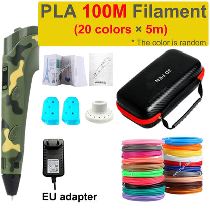 JuniorCare 3D Printing Pen with PLA Filament & Travel Case