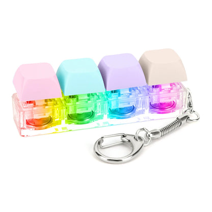 4-Key LED Keyboard Fidget Keychain