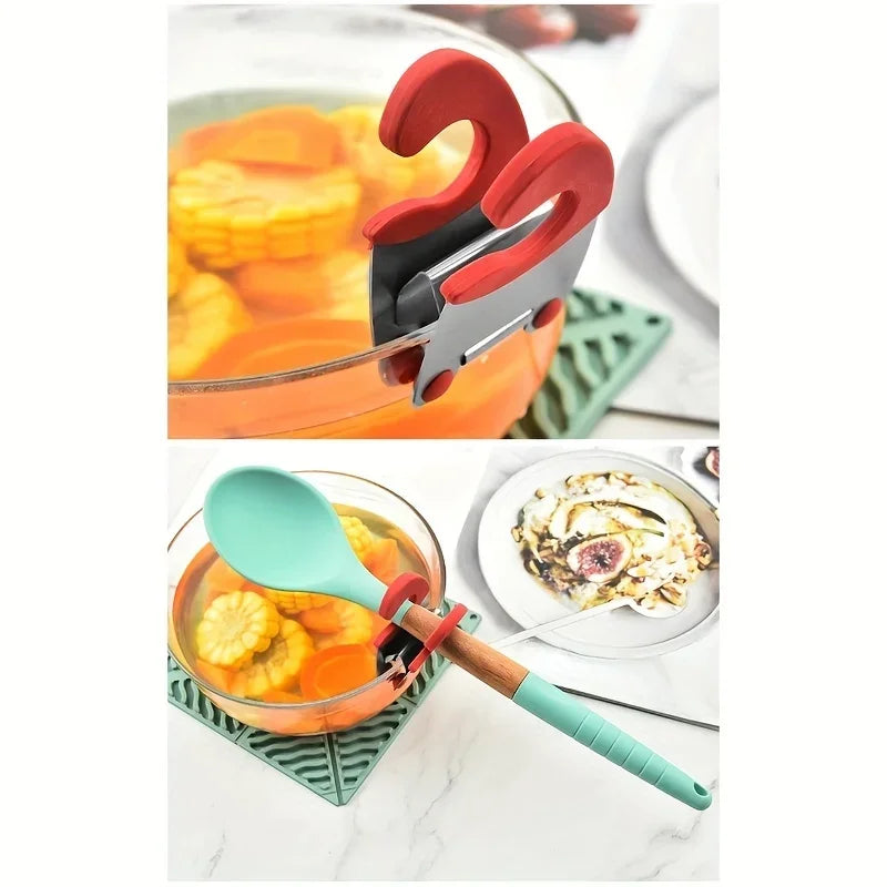 Heat-Resistant Pot Clip Spoon Rest