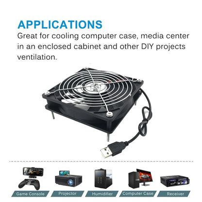 USB Cooling Case Fan for Router, DVR & TV Box