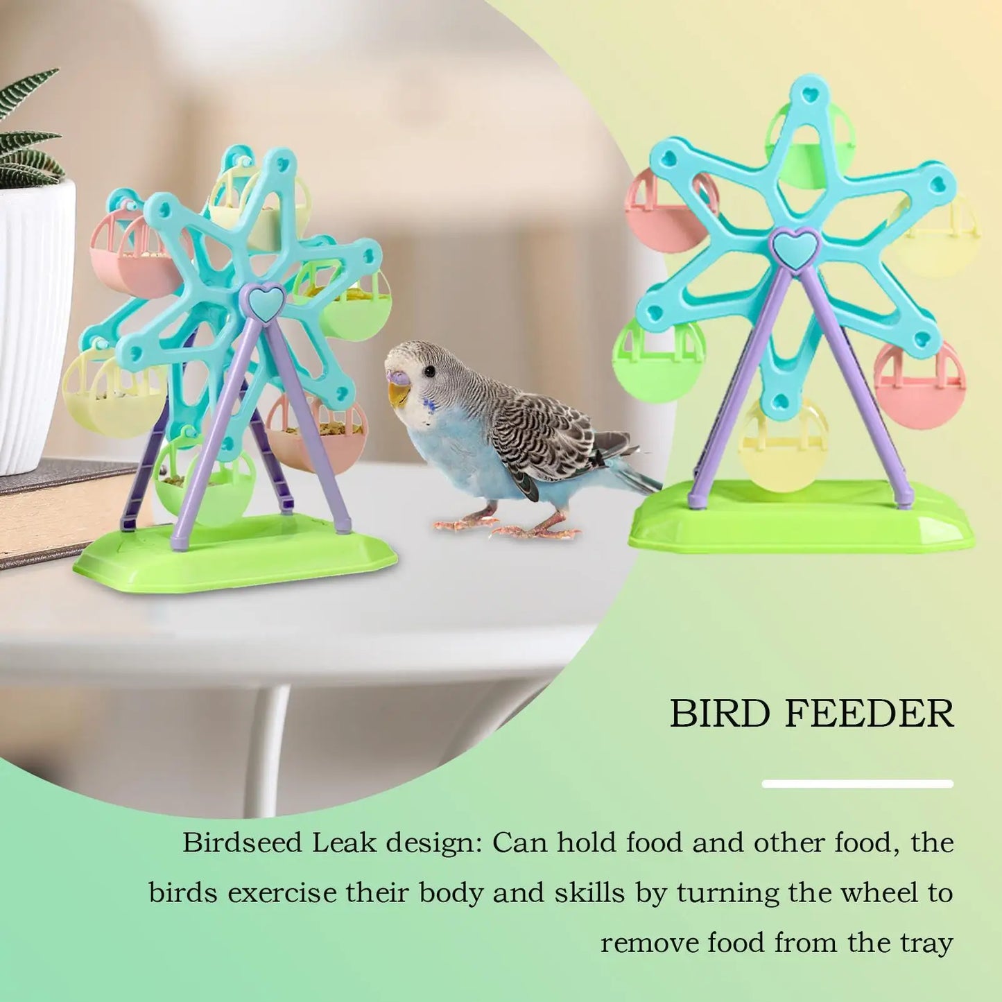 Interactive Bird Ferris Wheel Feeder Toy