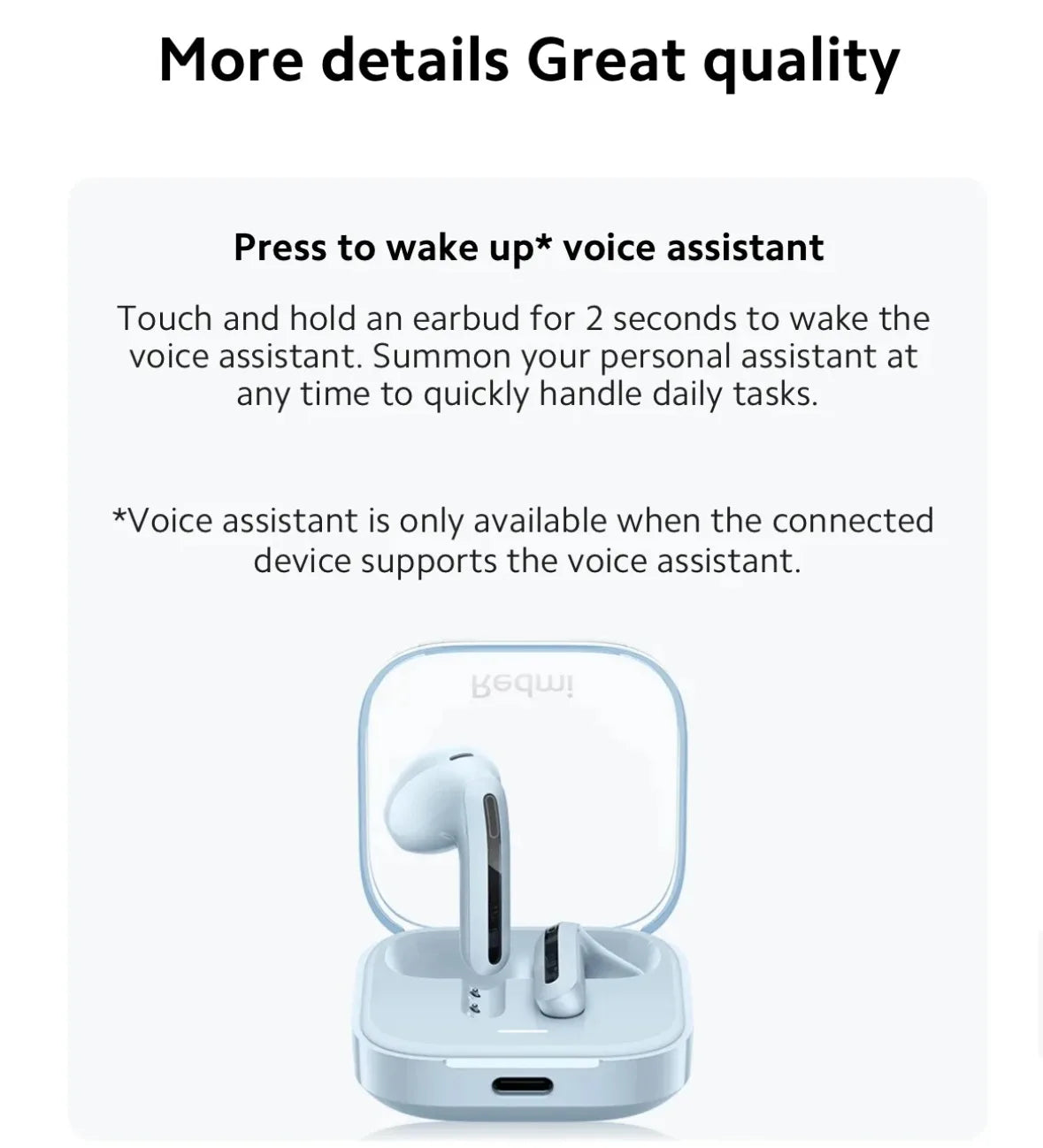 Xiaomi Redmi Buds 6 Active Wireless Bluetooth Earbuds