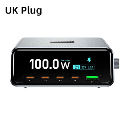 100W GaN 5-Port Smart Desktop Fast Charger