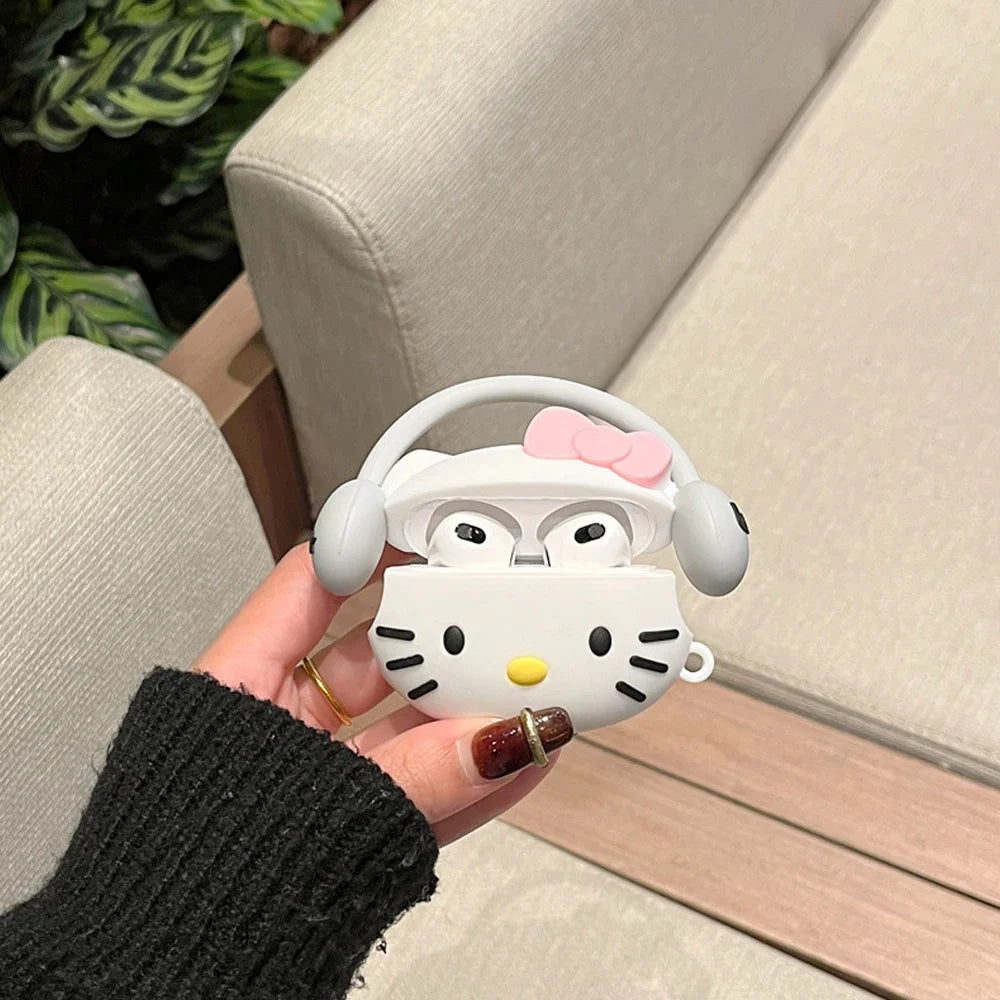 Anime Silicone Headphone Case Cute Cartoon Cat for Apple AirPods 1 2 3 Pro 2