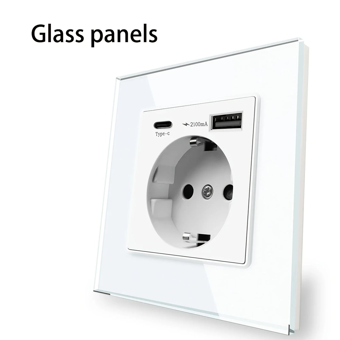 EU Type-C USB Wall Power Socket