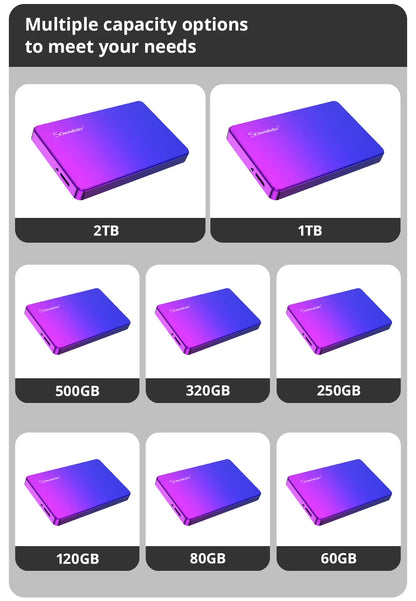 2.5” USB 3.0 External HDD for PC, Mac, PS4, PS5 & Xbox