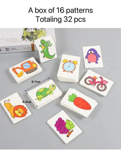 Animal Matching Puzzle Cards