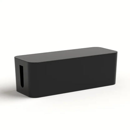 Cable Management Box with Bamboo-Style Lid