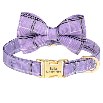 Custom Nylon Dog Collar with Bowknot