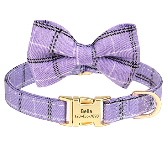 Custom Nylon Dog Collar with Bowknot