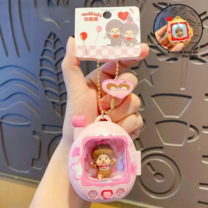 Retro TV Light-Up Keychain