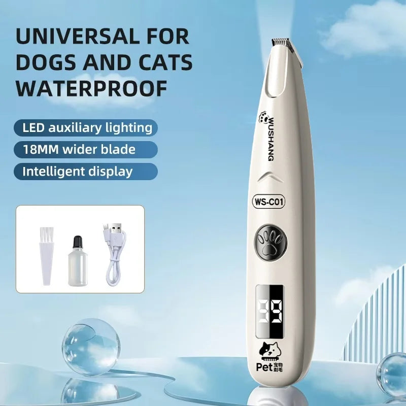 Rechargeable Waterproof Paw, Face & Ear Hair Trimmer
