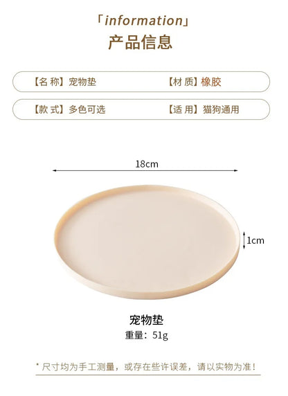 Waterproof Non-Slip Pet Bowl Mat for Dogs & Cats