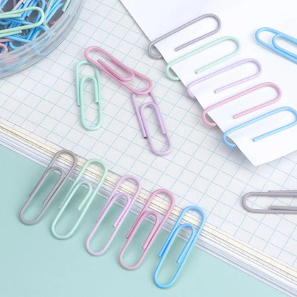 Pastel Metal Paper Clips Set