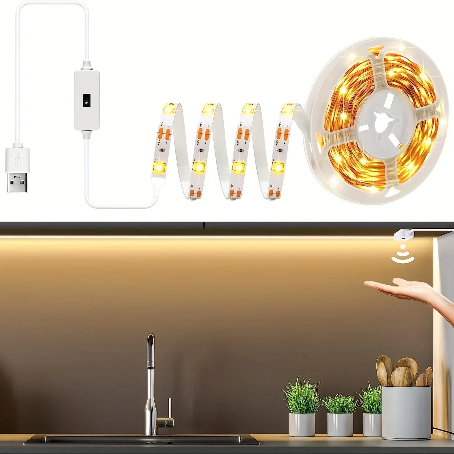 LED Hand Wave Sensor Light Strip