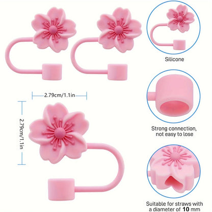 Flower Silicone Straw Cover for Stanley Cup