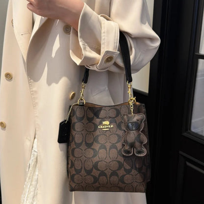 Medium PU Bucket Crossbody Bag