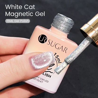 UR SUGAR 15ml White Cat Magnetic Gel Nail Polish