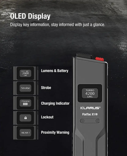 Ultra-Thin OLED Rechargeable Flashlight