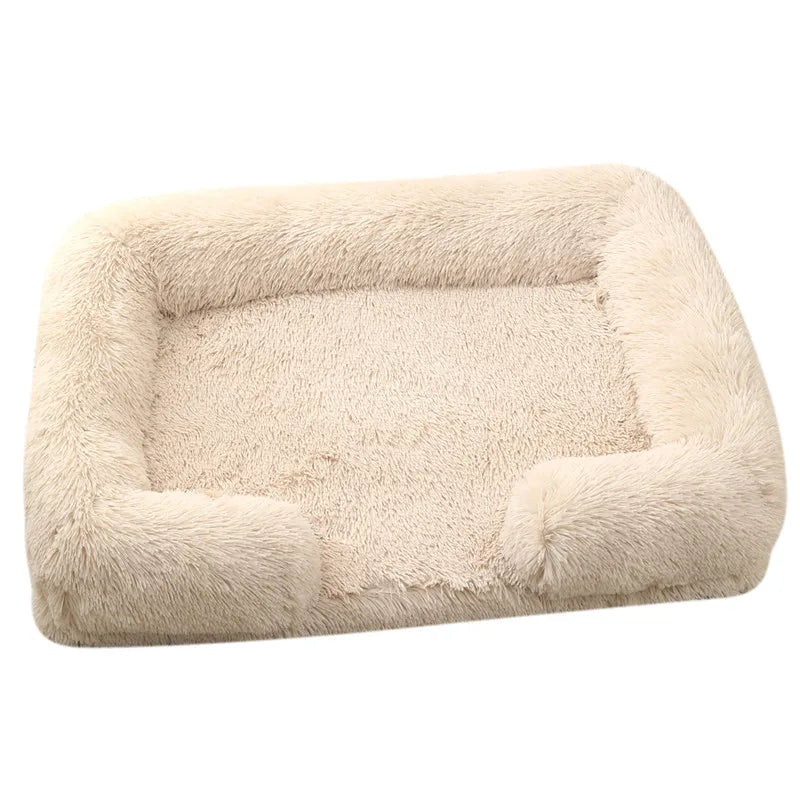 Plush Dog Bed with Removable Cover