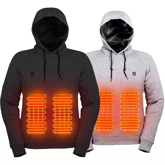 Men's USB Heated Fleece Hoodie Jacket