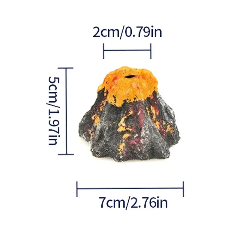 Aquarium Volcano Bubble Stone Ornament