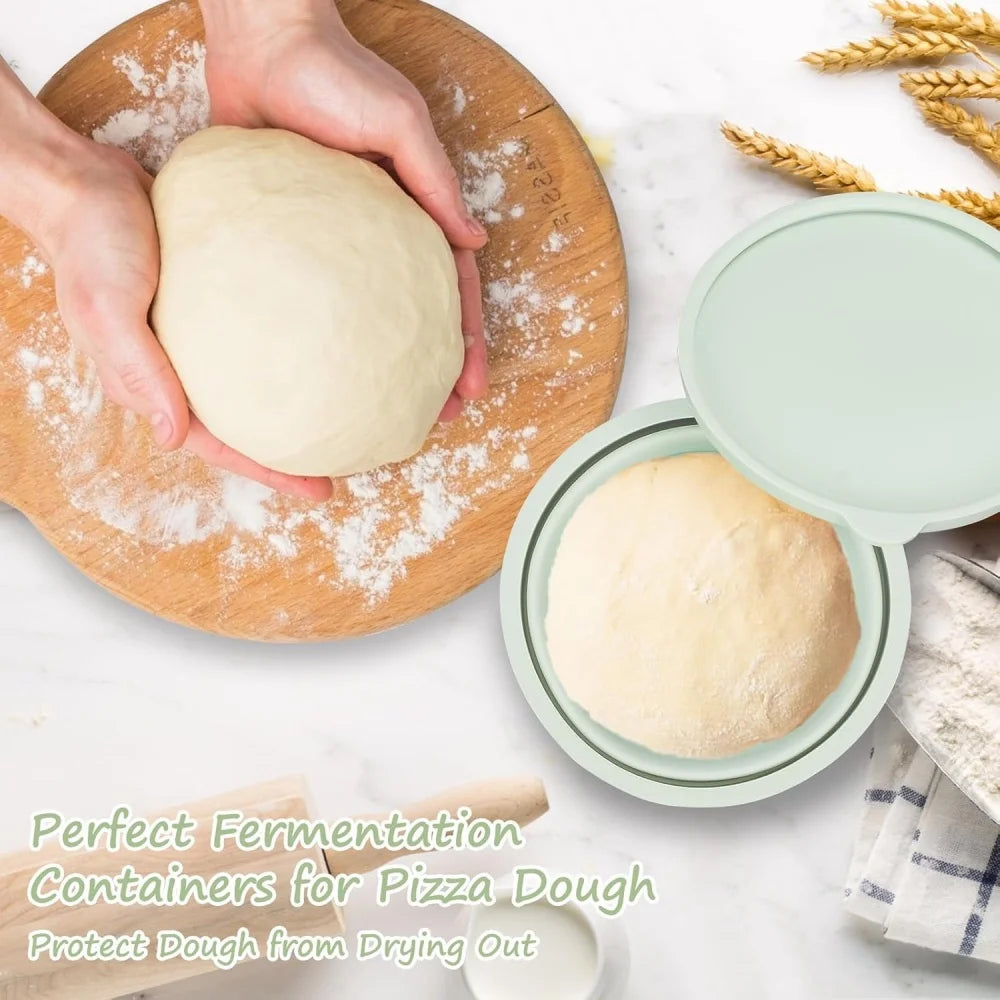 Foldable Silicone Pizza Dough Proofing Box with Lid