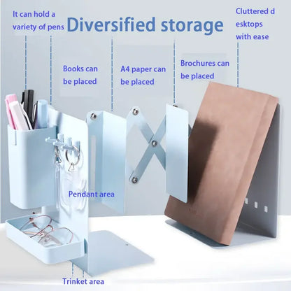 Expandable Desk Organizer with Bookends & Pen Holder