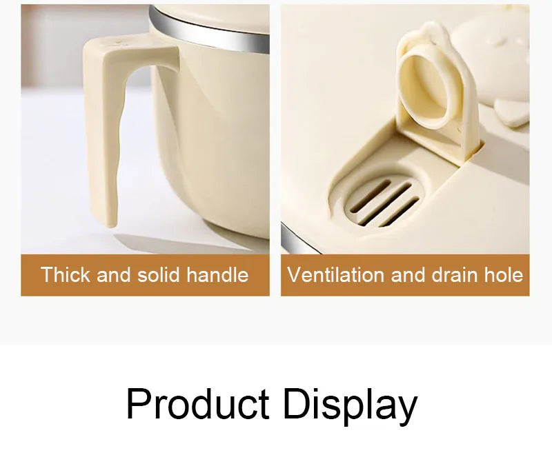 304 Stainless Steel Instant Noodle Bowl with Lid