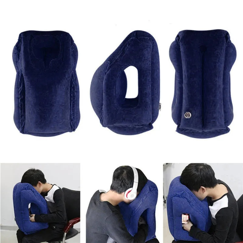 1pc Inflatable Air Cushion Travel Pillow