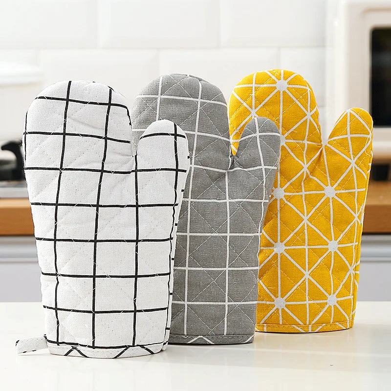 Insulated Kitchen Oven Mitts for Baking, Grilling & Cooking