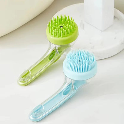 Silicone Pet Bath Brush with Shampoo Dispenser