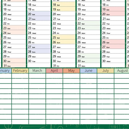Large Writable Annual Planning Calendar Poster
