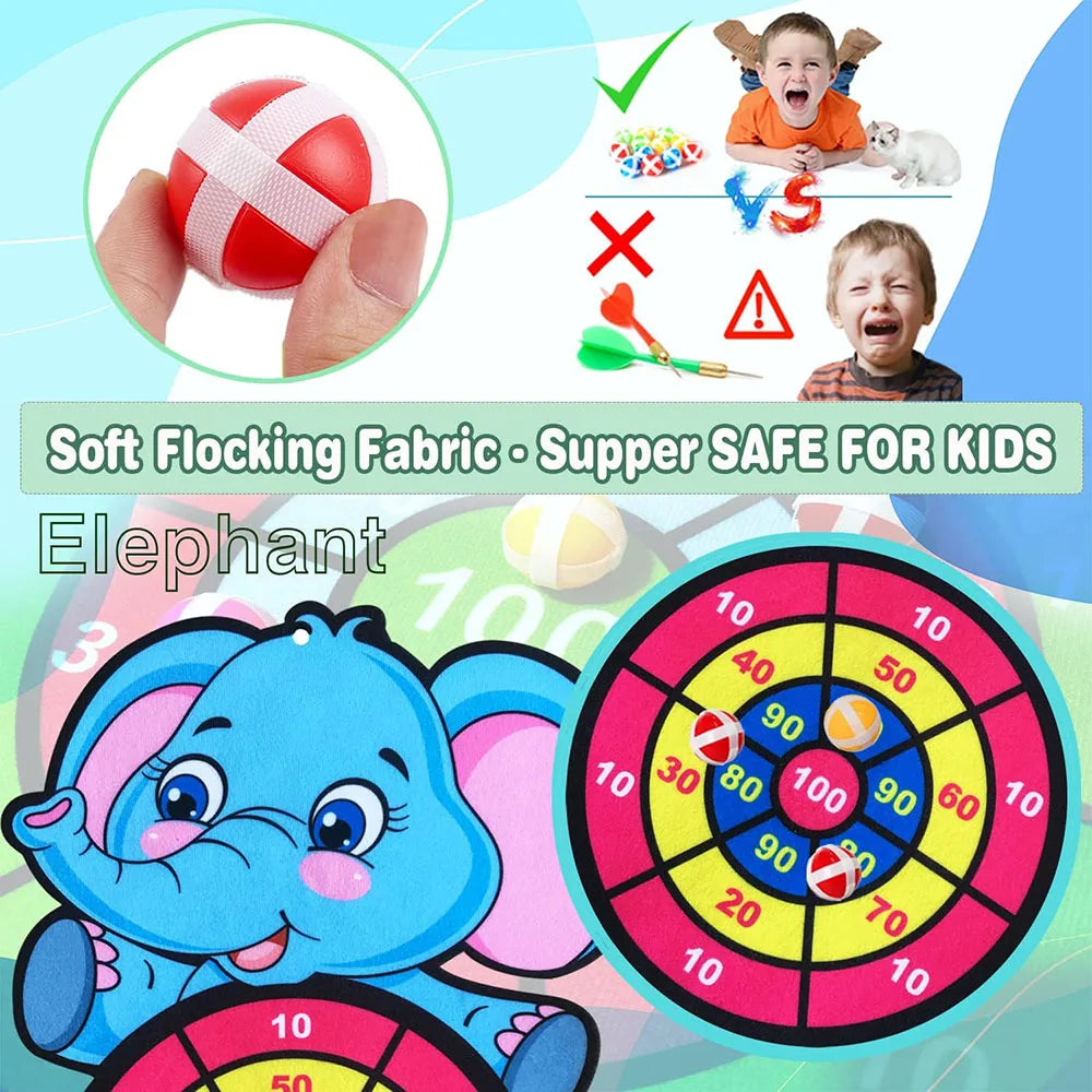 Kids Cartoon Sticky Ball Dart Board Game