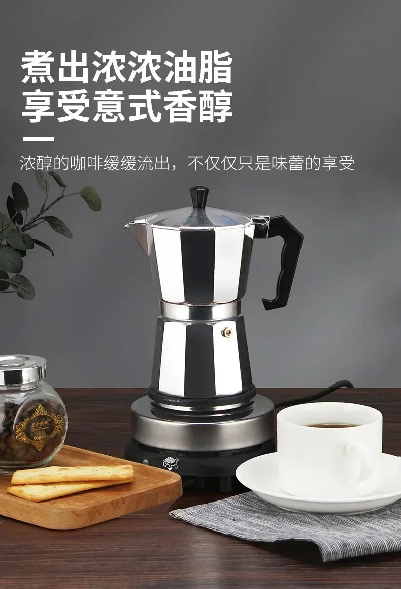 Classic Aluminum Moka Pot Espresso Maker