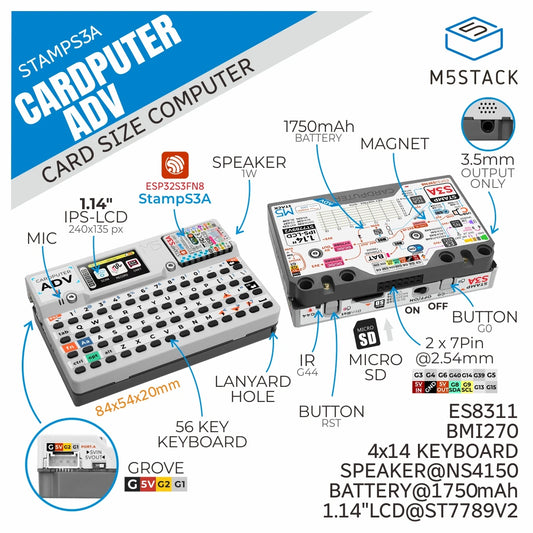 M5Stack Cardputer Adv ESP32-S3 IoT Development Device