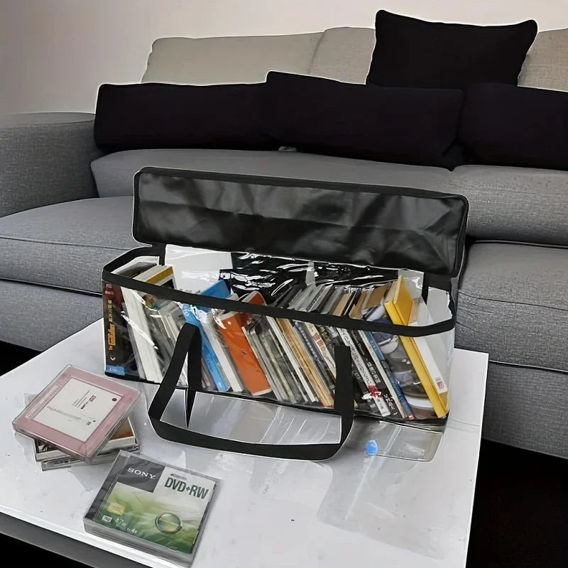 Large Transparent DVD CD Storage Bag