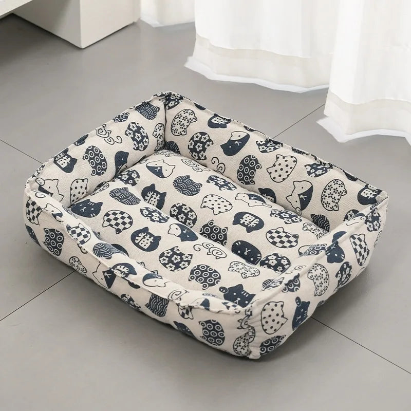 Linen Cooling Pet Sofa Bed