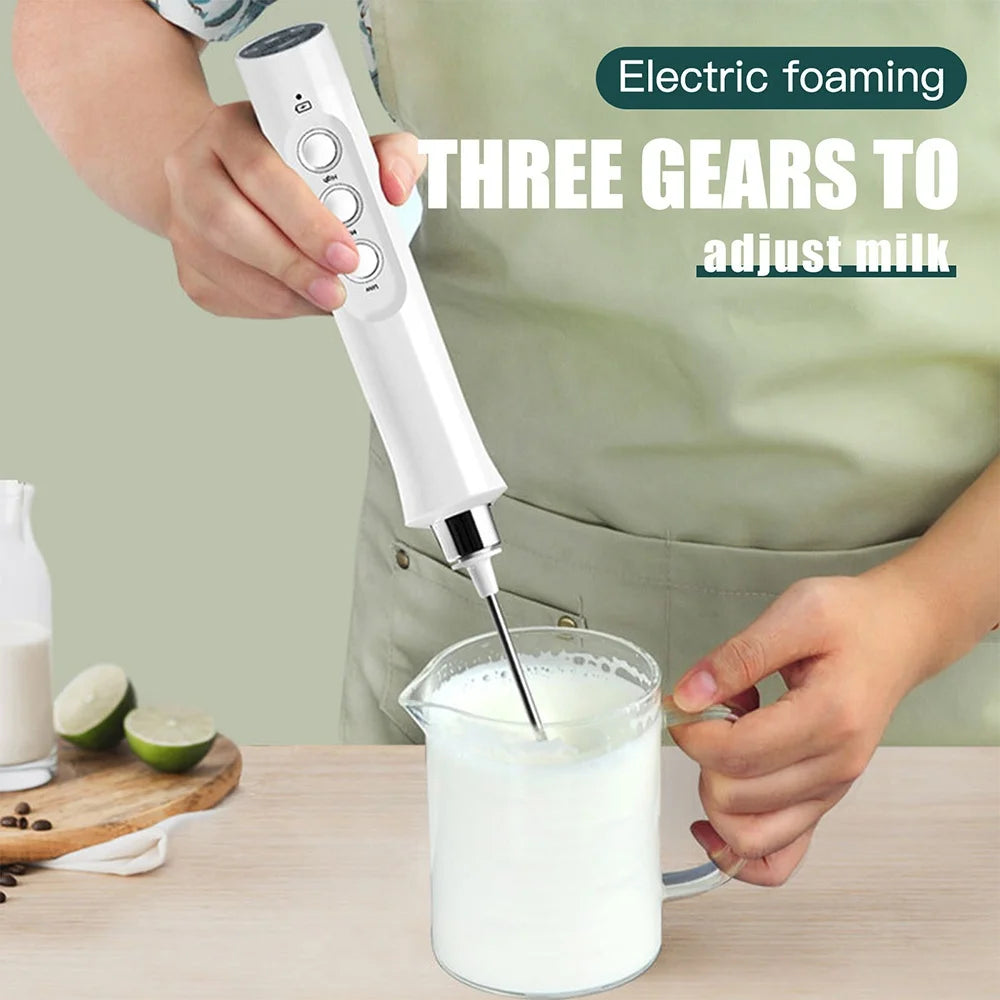 Handheld Coffee Foam Maker & Drink Mixer