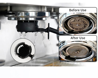 Espresso Machine Group Head Cleaning Brush with Removable Cleaning Head