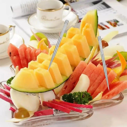 Reusable Stainless Steel Toothpick Set with Portable Storage Case