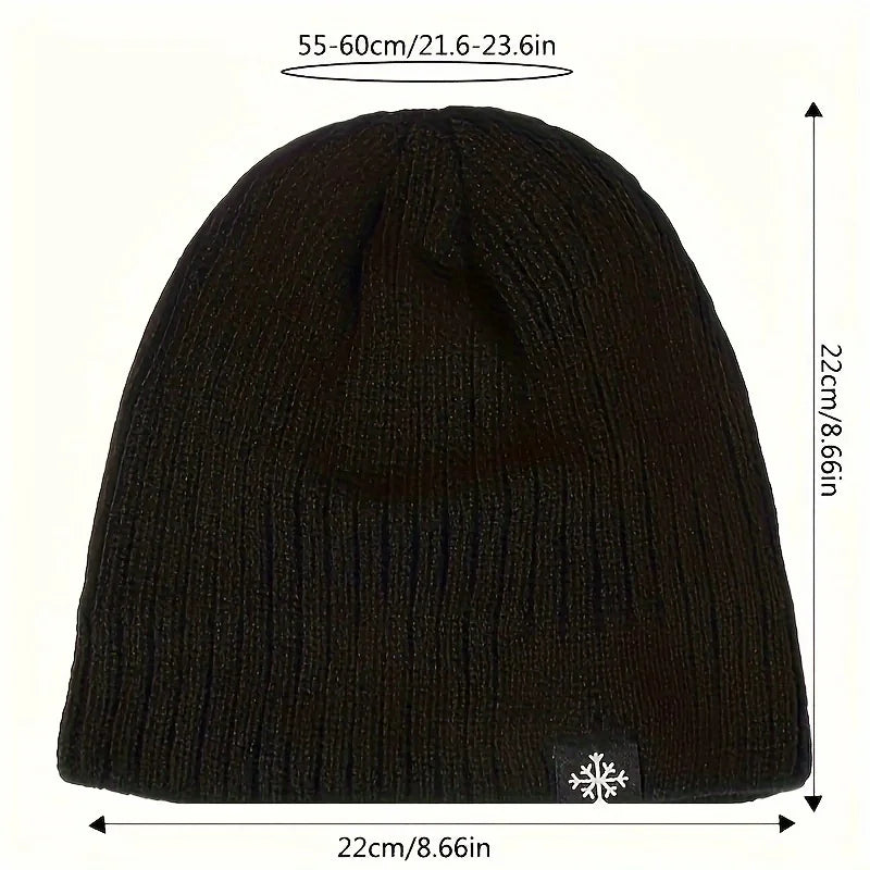 Unisex Wool Blend Winter Knitted Beanie
