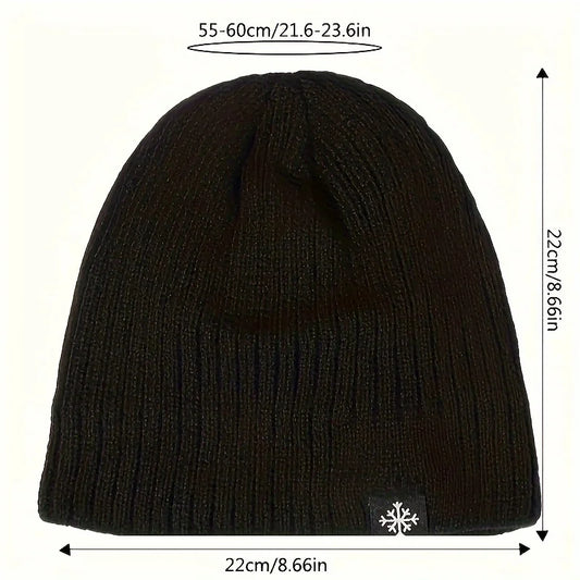Unisex Wool Blend Winter Knitted Beanie