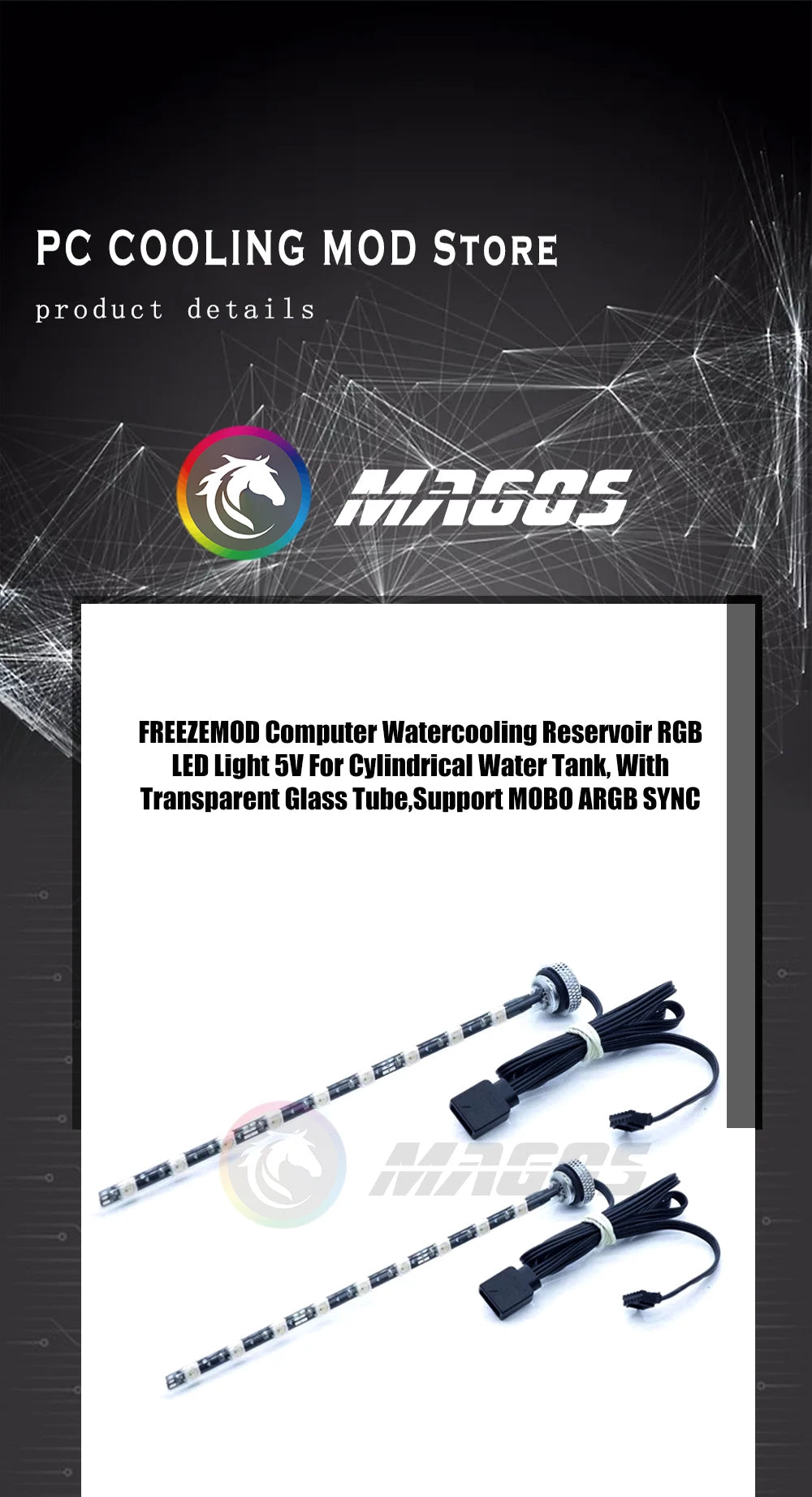RGB Water Cooling Reservoir Light