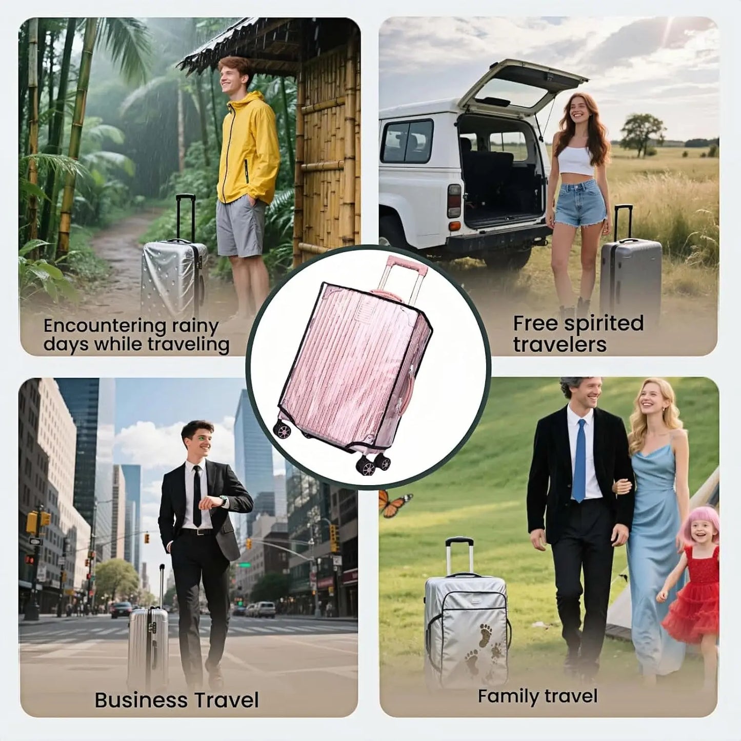 Clear Waterproof PVC Suitcase Cover