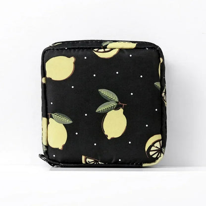 Heart Print Feminine Hygiene Storage Pouch