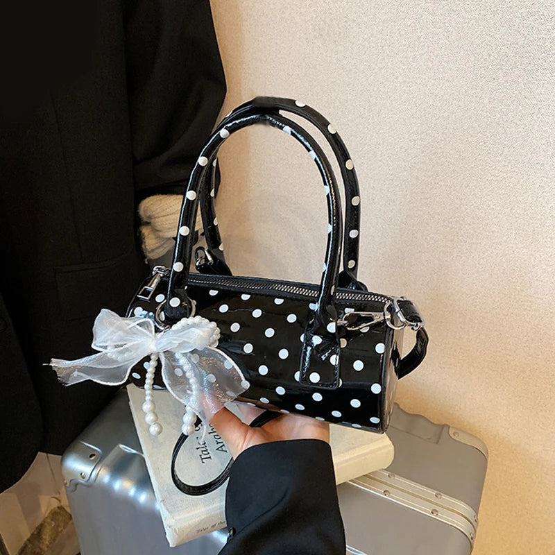 Women’s Polka Dot Barrel Shoulder Bag