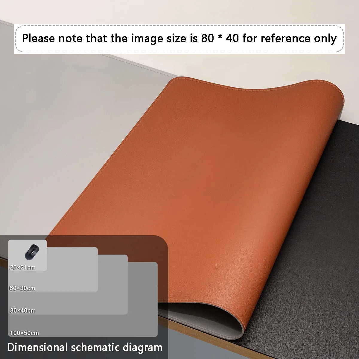 Large PU Leather Desk Mat & Mouse Pad