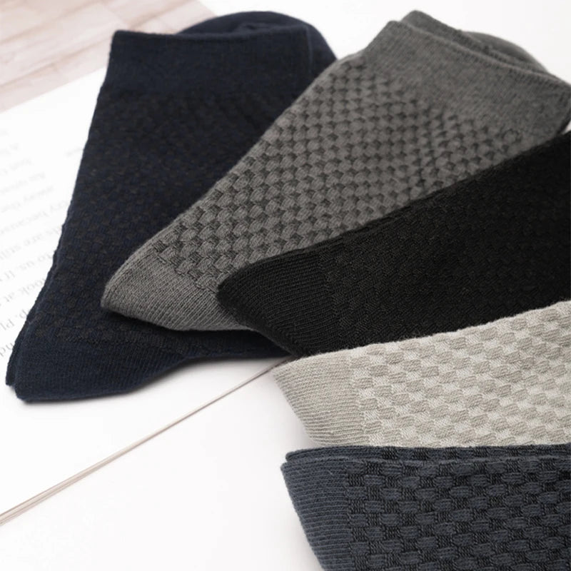 Men’s Bamboo Fiber Business Socks 5 Pairs