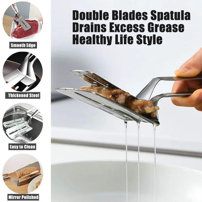 Double-Sided Cooking Tongs for Grilling & Frying